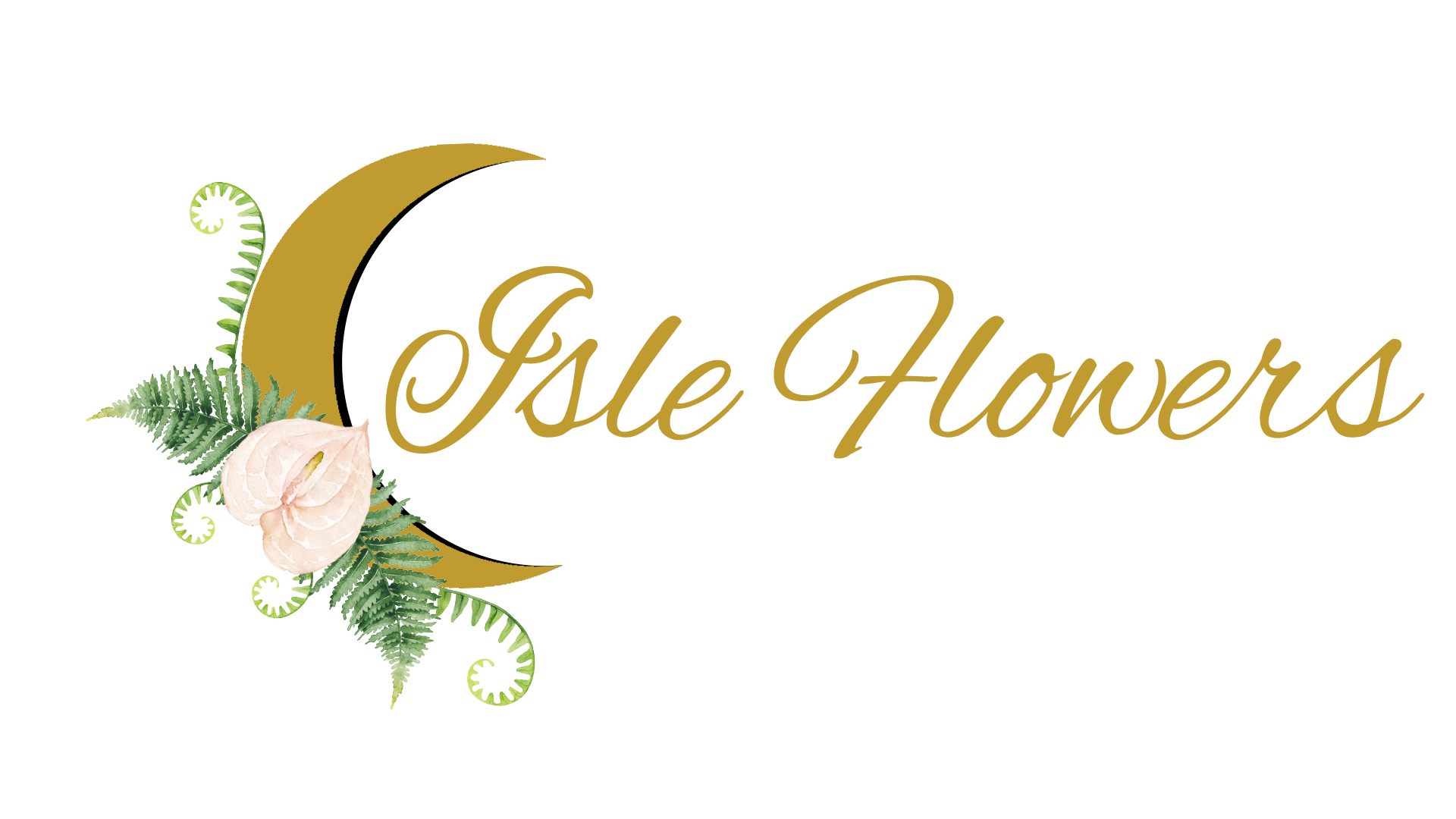 Isle Flowers Logo - Gold Moon